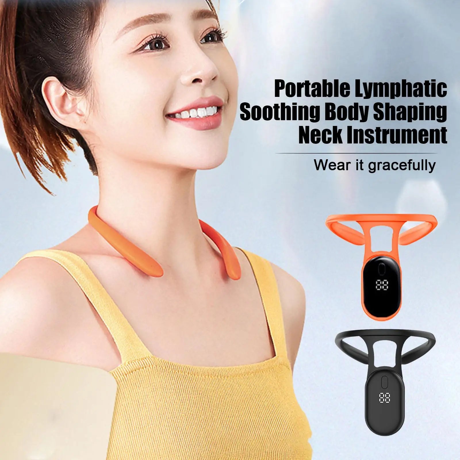 Portable Mericle Ultrasonic Lymphatic Soothing Body Slimory Ultrasonic Lymphatic Soothing Neck Massager Instrument Neck Care 2668south