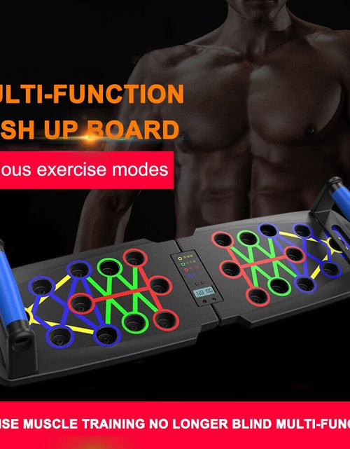 تحميل الصورة إلى عارض المعرض، Push up Board, Portable Multi-Function Foldable 10 in 1 Push up Bar, Push up Handles for Floor,Professional Push up Strength Training Equipment with Timer 2668south
