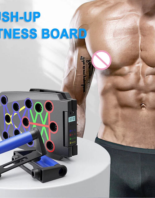 تحميل الصورة إلى عارض المعرض، Push up Board, Portable Multi-Function Foldable 10 in 1 Push up Bar, Push up Handles for Floor,Professional Push up Strength Training Equipment with Timer 2668south
