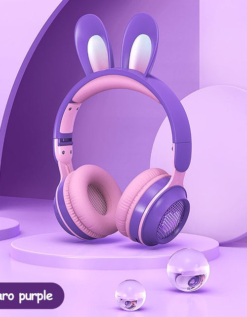 Load image into Gallery viewer, Rabbit Ear Headphones Wireless Luminous Extendable Wheat Headphones 2668south
