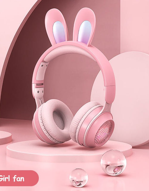 Load image into Gallery viewer, Rabbit Ear Headphones Wireless Luminous Extendable Wheat Headphones 2668south
