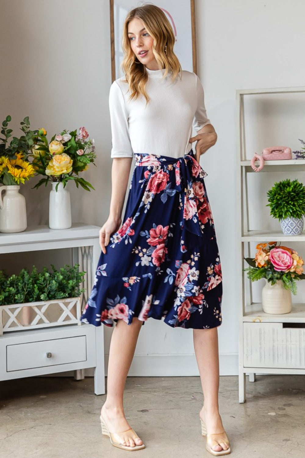 Reborn J Floral Wrap Ruffled Skirt 2668south