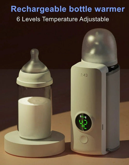 Load image into Gallery viewer, Rechargeable Baby Bottle Warmer 6Levels Temperature Adjustment with Temperature Display Breast Warmer Sleeve Feeding Accessories 2668south
