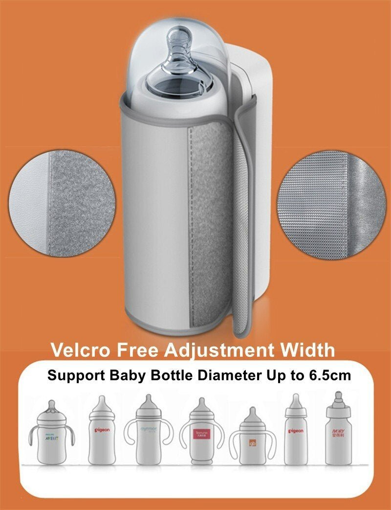 Rechargeable Baby Bottle Warmer 6Levels Temperature Adjustment with Temperature Display Breast Warmer Sleeve Feeding Accessories 2668south