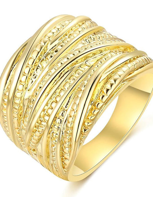 Load image into Gallery viewer, Retro Double Gold Texture Men&#39;s And Women&#39;s Rings Fashion 2668south
