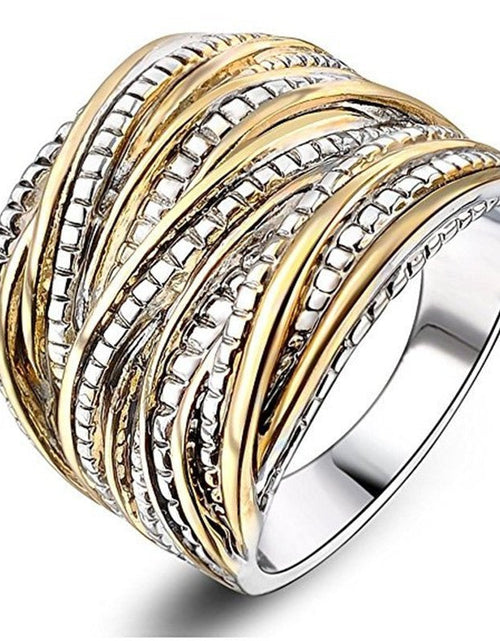 Load image into Gallery viewer, Retro Double Gold Texture Men&#39;s And Women&#39;s Rings Fashion 2668south
