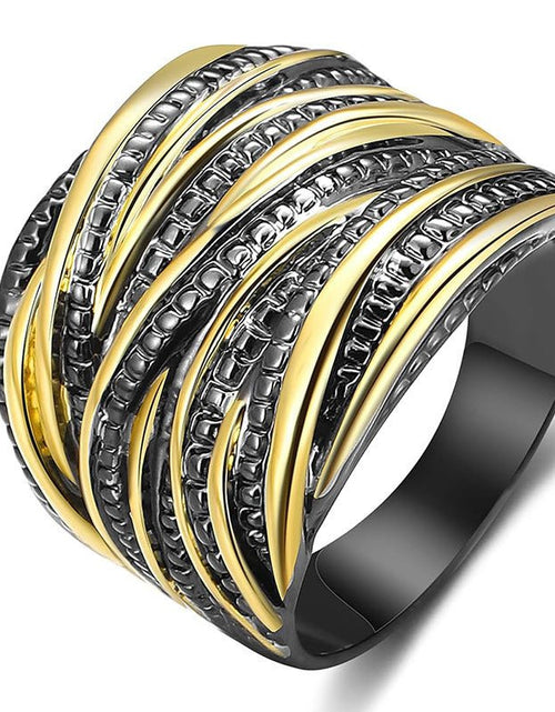 Load image into Gallery viewer, Retro Double Gold Texture Men&#39;s And Women&#39;s Rings Fashion 2668south
