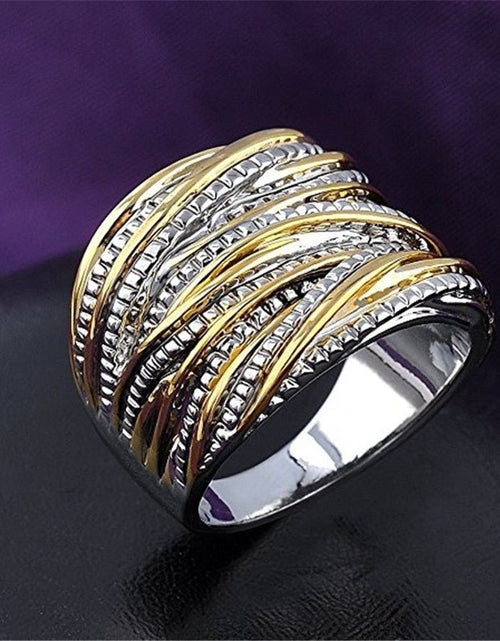 Load image into Gallery viewer, Retro Double Gold Texture Men&#39;s And Women&#39;s Rings Fashion 2668south
