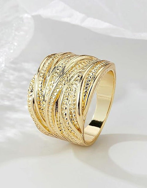 Load image into Gallery viewer, Retro Double Gold Texture Men&#39;s And Women&#39;s Rings Fashion 2668south
