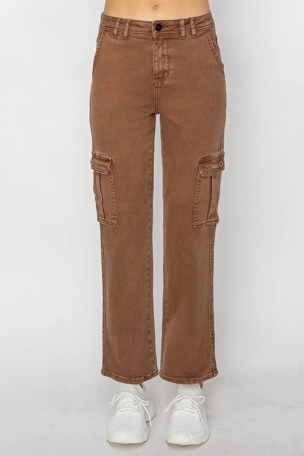 Risen Full Size High Rise Cargo Jeans 2668south