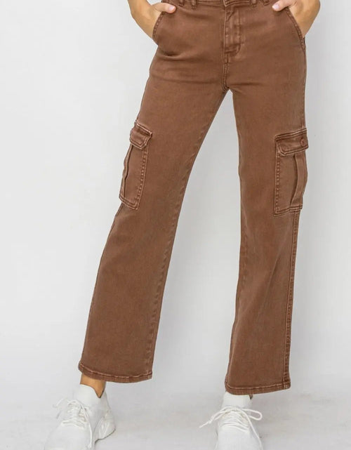 Load image into Gallery viewer, Risen Full Size High Rise Cargo Jeans 2668south
