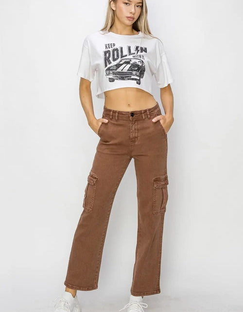 Load image into Gallery viewer, Risen Full Size High Rise Cargo Jeans 2668south
