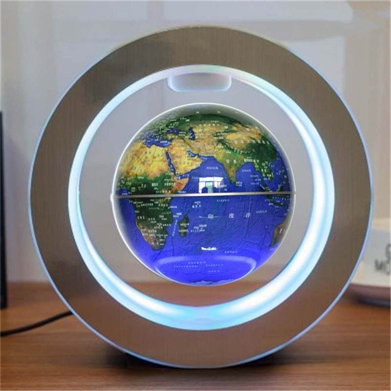 Round LED World Map Floating Globe Magnetic Levitation Light Anti Gravity Magic 2668south