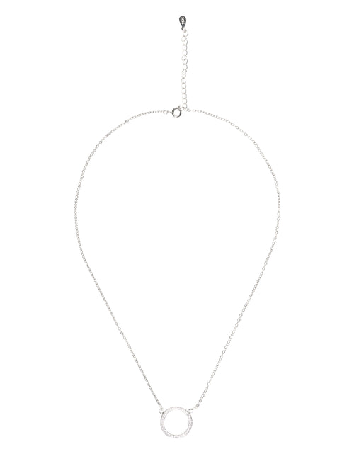 Load image into Gallery viewer, Round Pendant Pave Necklace 2668south
