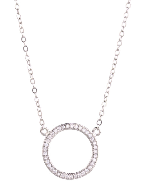 Load image into Gallery viewer, Round Pendant Pave Necklace 2668south
