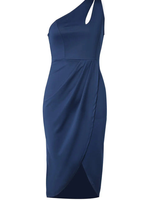 Load image into Gallery viewer, Ruched Cutout Single Shoulder Dress 2668south
