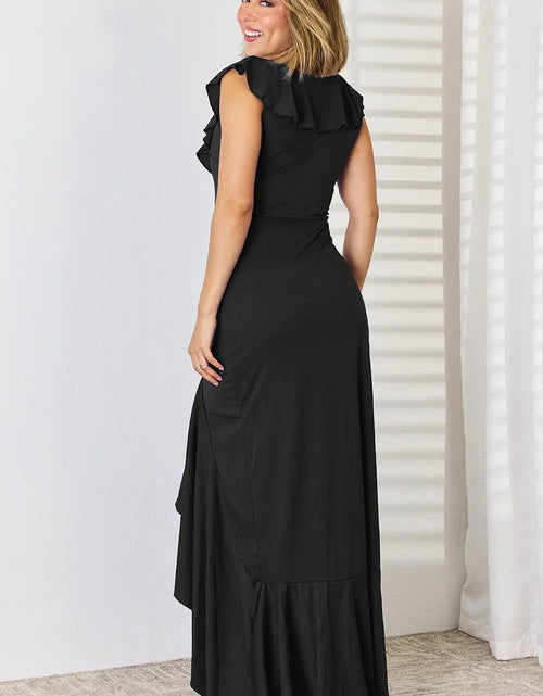 Load image into Gallery viewer, Ruffled V-Neck High-Low Dress 2668south
