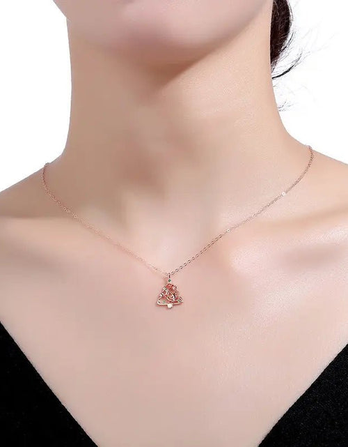 Load image into Gallery viewer, S925 Elk Christmas Tree Necklace Fashion Ins Style Zircon Clavicle Chain Women&#39;s Jewelry 2668south
