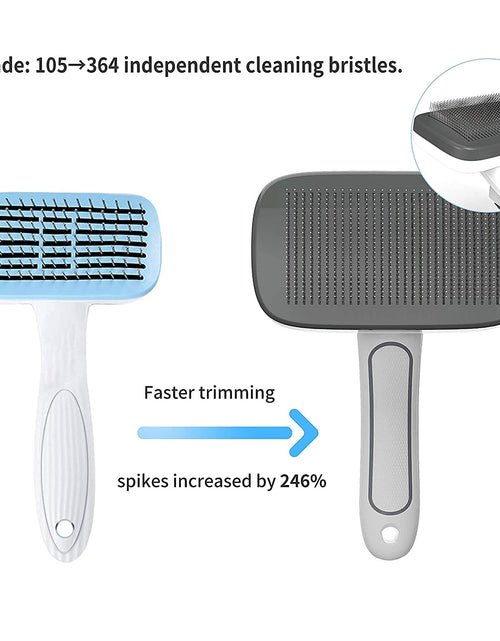 Load image into Gallery viewer, Self Cleaning Dog Brush for Long Haired Short Haired Dogs, Slicker Brush for Dogs Shedding Grooming, Dog Hair Brush for Large Medium Pets, Wire Cat Fur Brush, Pet Brush for Cats, Pet Hair Comb 2668south
