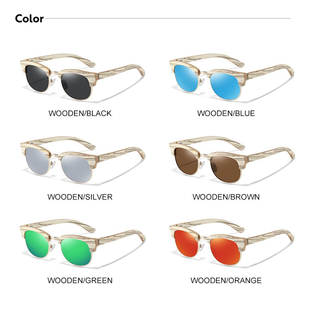 Semi-rimless Fashion Men's And Women's Polarized Sunglasses UV400 2668south