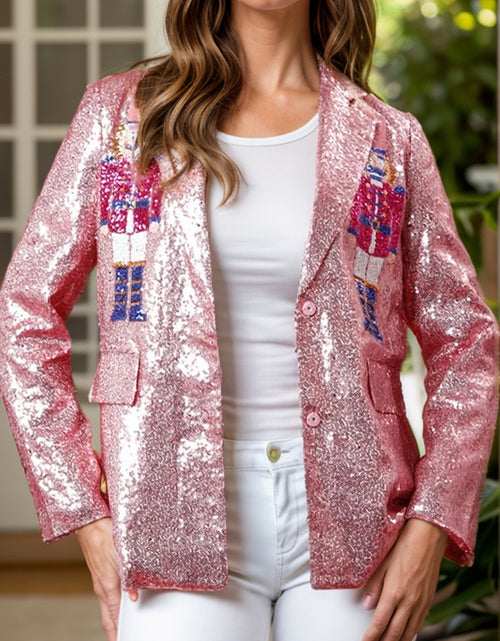 Load image into Gallery viewer, Sequin Nutcracker Long Sleeve Blazer 2668south
