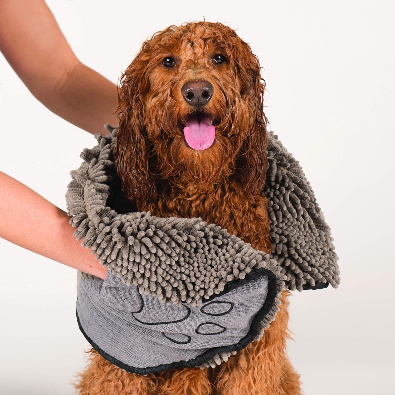 Shammy Dog Towels for Drying Dogs - Heavy Duty Soft Microfiber Bath Towel - Super Absorbent, Quick Drying, & Machine Washable - Must Have Dog & Cat Bathing Supplies | Grey 13X31 2668south