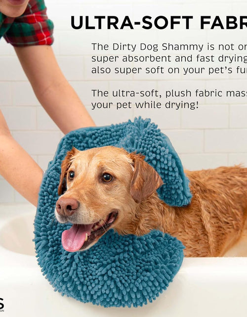 Load image into Gallery viewer, Shammy Dog Towels for Drying Dogs - Heavy Duty Soft Microfiber Bath Towel - Super Absorbent, Quick Drying, &amp; Machine Washable - Must Have Dog &amp; Cat Bathing Supplies | Grey 13X31 2668south
