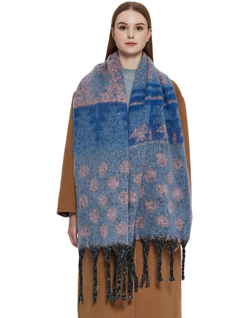 Load image into Gallery viewer, Shawl Thickened Scarf Tassel Jacquard Dot Scarf 2668south
