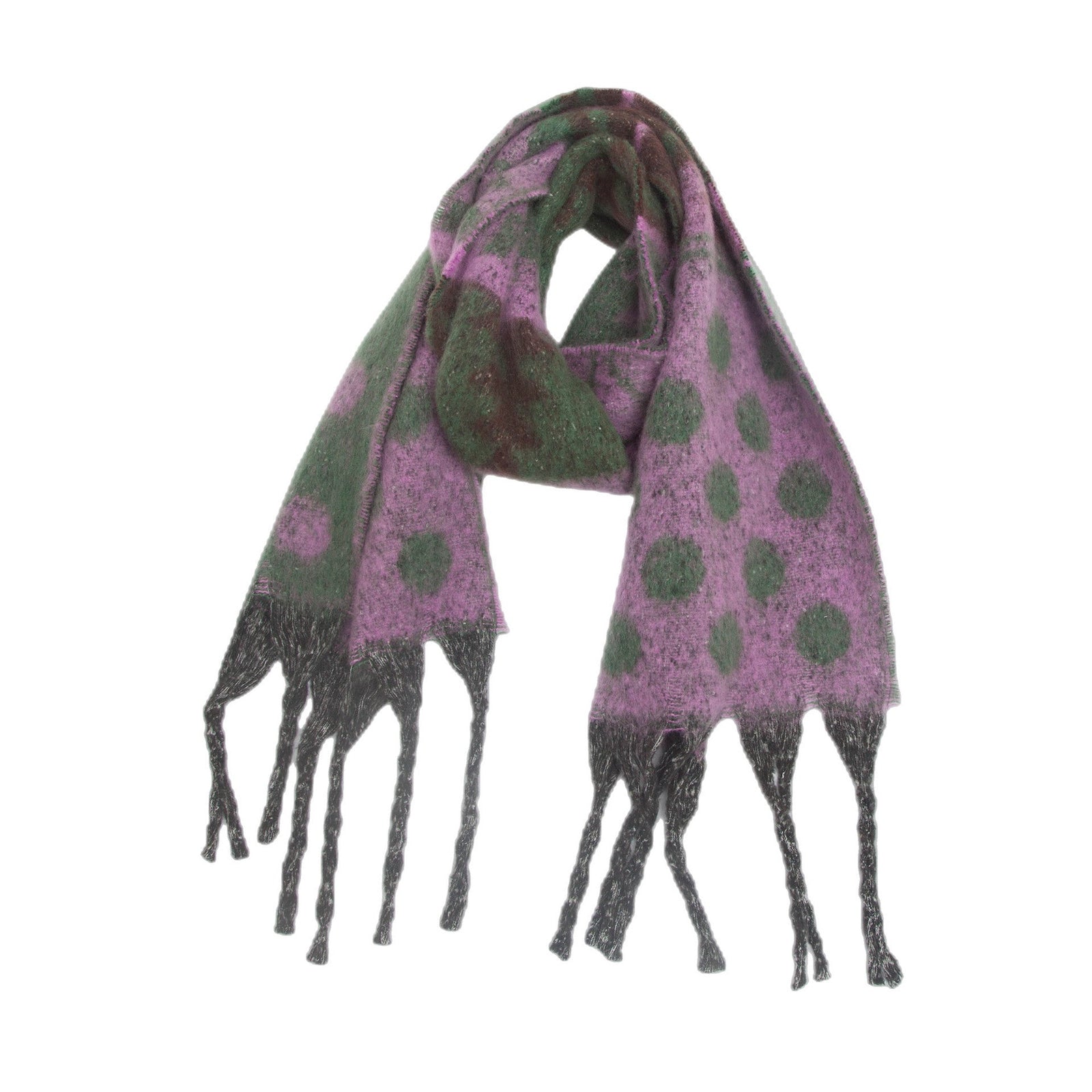 Shawl Thickened Scarf Tassel Jacquard Dot Scarf 2668south