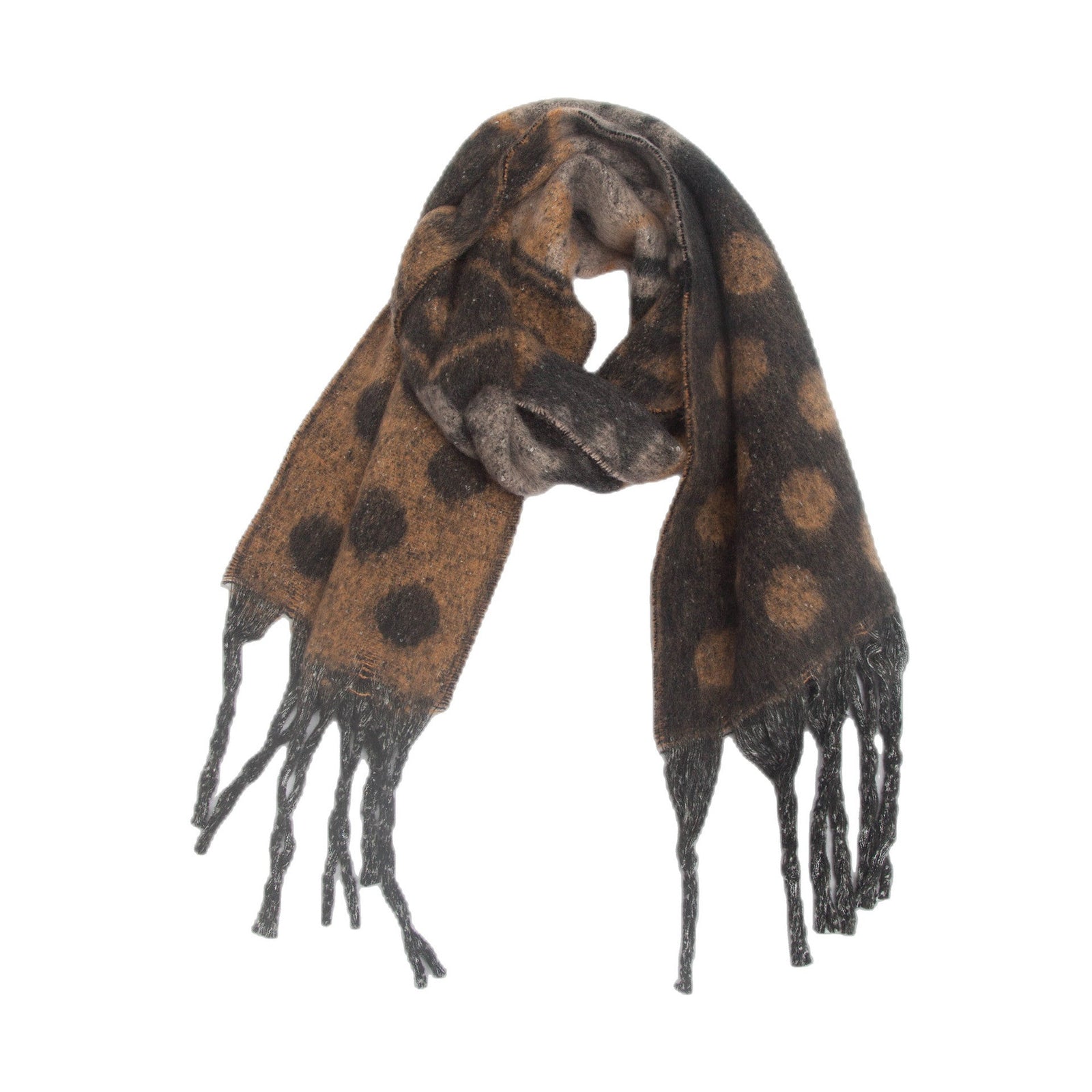 Shawl Thickened Scarf Tassel Jacquard Dot Scarf 2668south