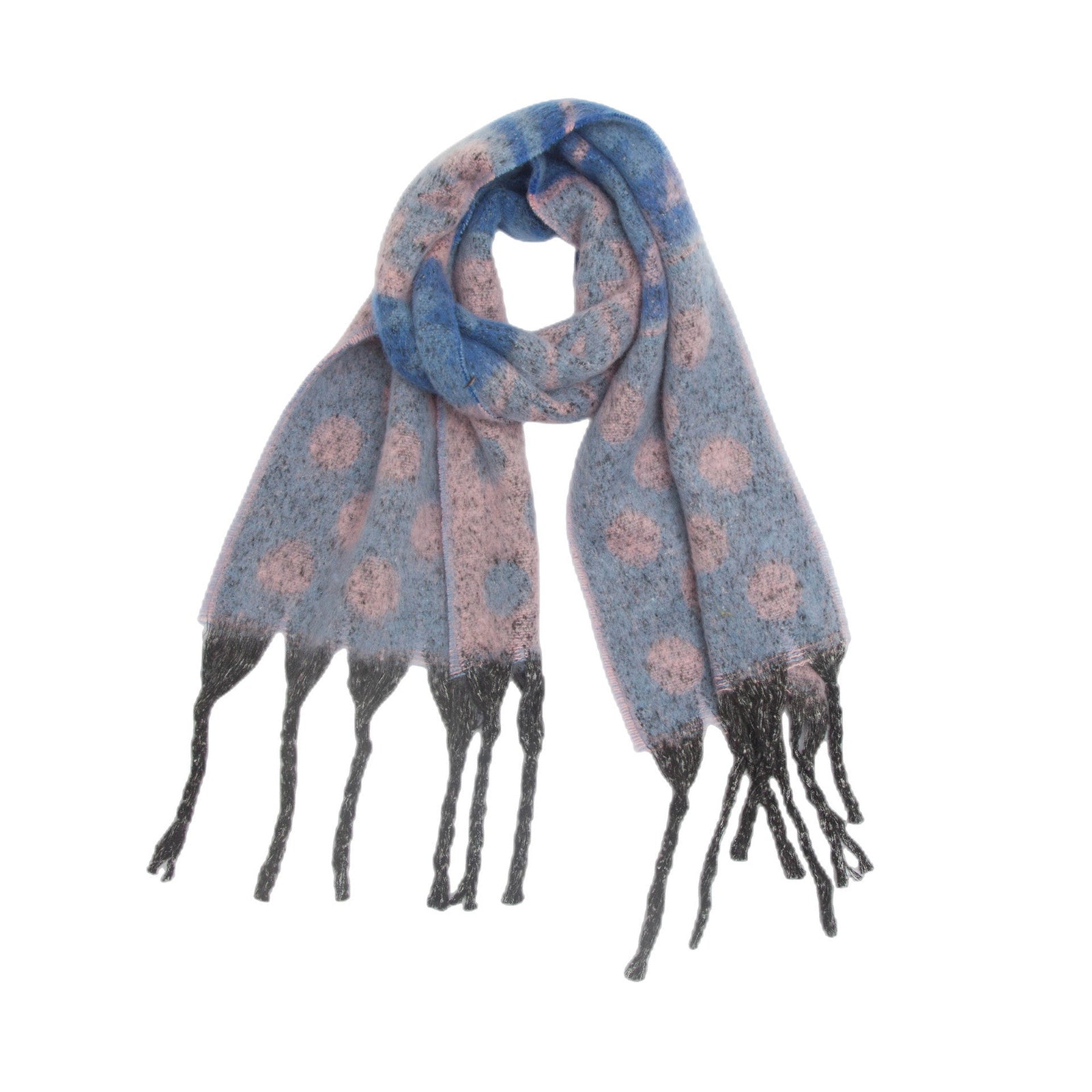 Shawl Thickened Scarf Tassel Jacquard Dot Scarf 2668south