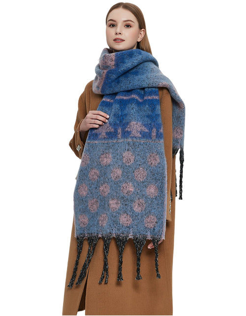 Load image into Gallery viewer, Shawl Thickened Scarf Tassel Jacquard Dot Scarf 2668south
