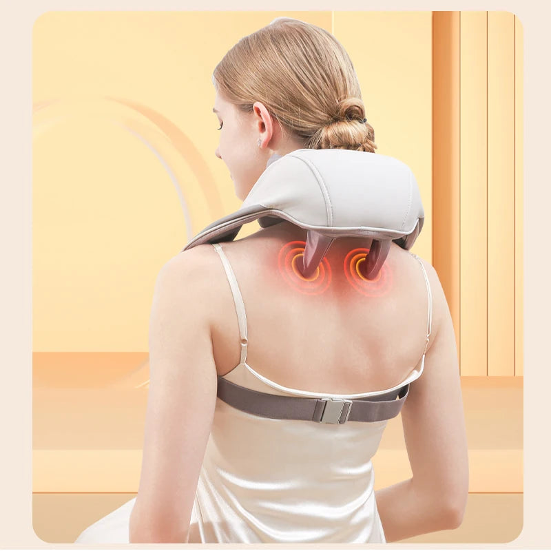 Shiatsu Neck and Back Massager Wireless Electric Deep Tissue 5D Kneading Massage Pillow Shoulder Leg Best Gifts for Women Men 2668south