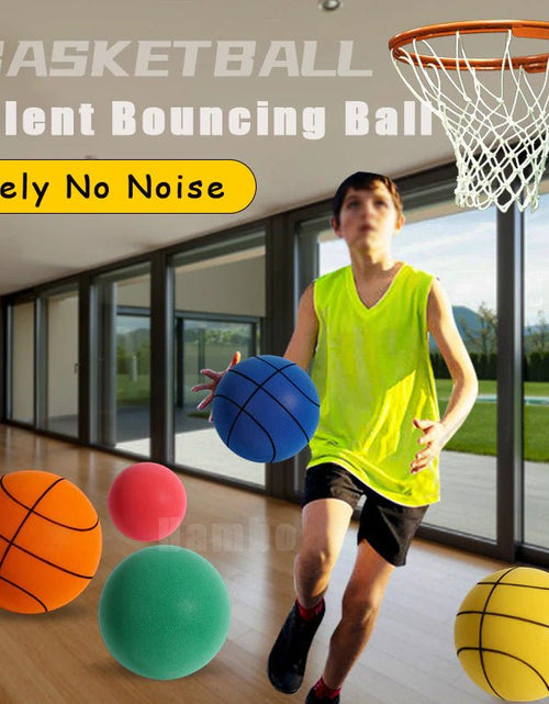 Load image into Gallery viewer, Silent Basketball Size 7 Squeezable Mute Bouncing Basketball Indoor Silent Ball Foam Basketball 24Cm Bounce Football Sports Toys 2668south
