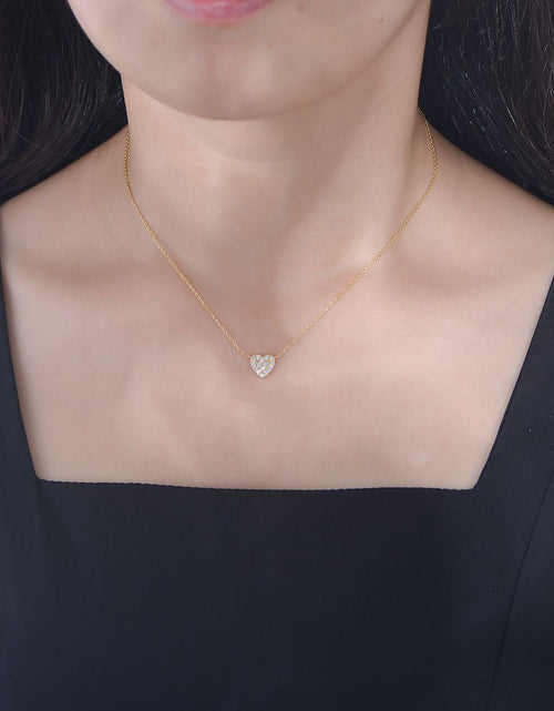 Load image into Gallery viewer, Silver Heart-shaped Zircon Necklace For Women 2668south
