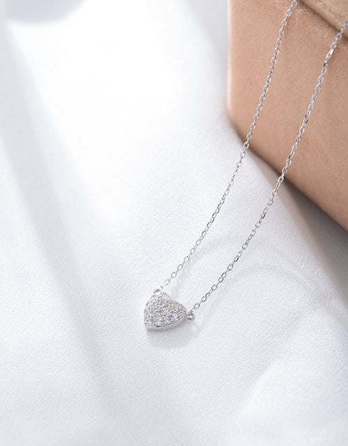 Load image into Gallery viewer, Silver Heart-shaped Zircon Necklace For Women 2668south
