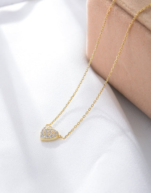 Load image into Gallery viewer, Silver Heart-shaped Zircon Necklace For Women 2668south
