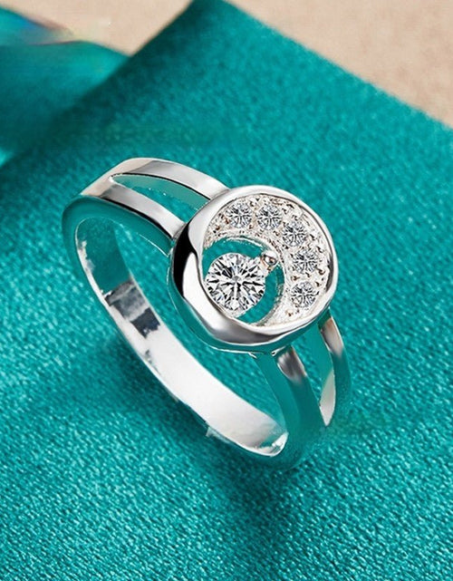 Load image into Gallery viewer, Silver Moon Zircon Ring Women&#39;s Fashion 2668south
