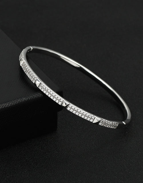 تحميل الصورة إلى عارض المعرض، Simple Design Micro-inlaid Diamond Bracelet For Women 2668south
