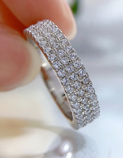 Load image into Gallery viewer, Simple Finger Three Rows Diamond-studded Ring Women&#39;s Jewelry 2668south
