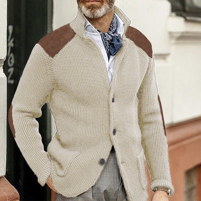 Slim-fit Lapel Long-sleeved Knitted Sweater Coat 2668south