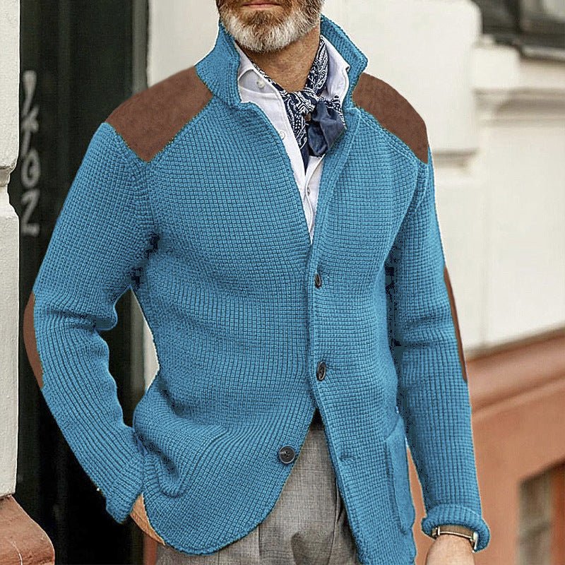 Slim-fit Lapel Long-sleeved Knitted Sweater Coat 2668south