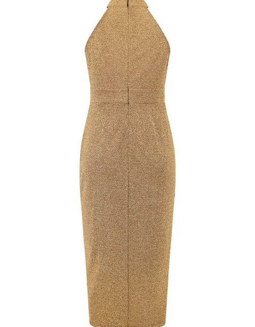 Load image into Gallery viewer, Slit Ruched Mock Neck Sleeveless Dress 2668south
