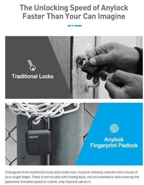 Load image into Gallery viewer, Smart Lock Waterproof L3 Fingerprint Padlock 2668south
