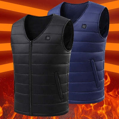 Smart Self-heating Vest V-neck USB Charging 2668south