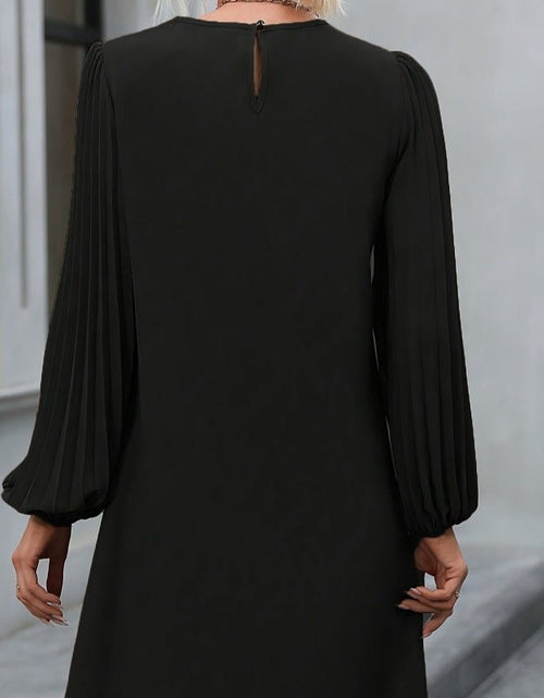 Load image into Gallery viewer, Solid Color Simple Round-neck Long-sleeved Dress 2668south
