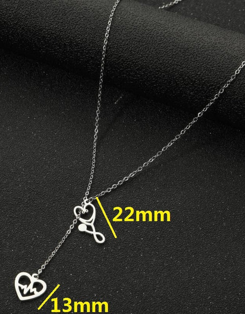 Load image into Gallery viewer, Special Interest Light Luxury Stainless Steel ECG Necklace 2668south
