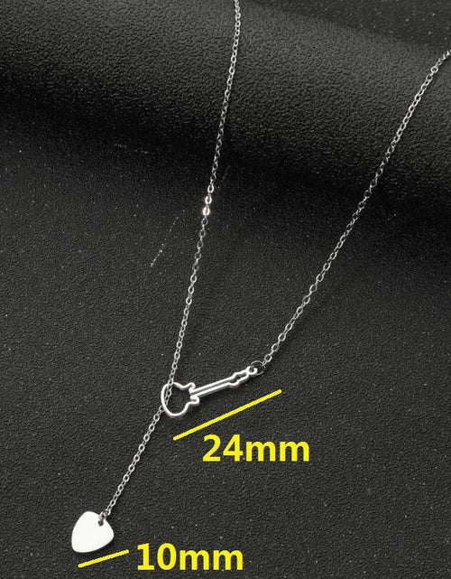 Load image into Gallery viewer, Special Interest Light Luxury Stainless Steel ECG Necklace 2668south
