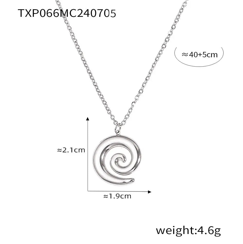 Spiral Modeling Jewelry Line Twist Design Titanium Steel Suit 2668south