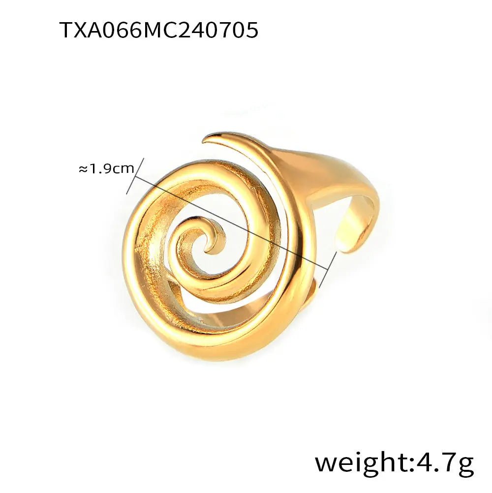 Spiral Modeling Jewelry Line Twist Design Titanium Steel Suit 2668south